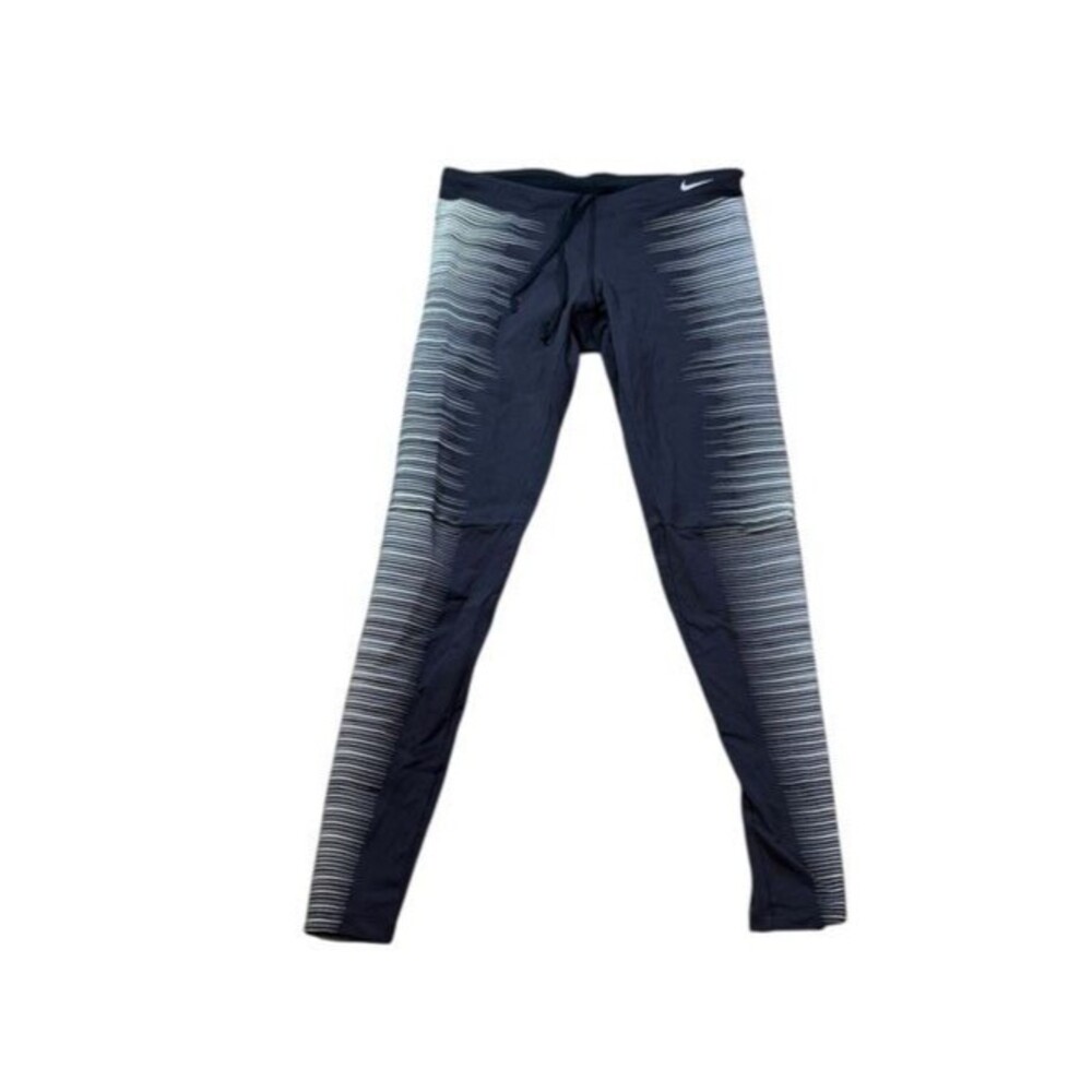 Nike Pro Flash Women's Size Medium Reflective Tights Black Silver 618292-010 Run